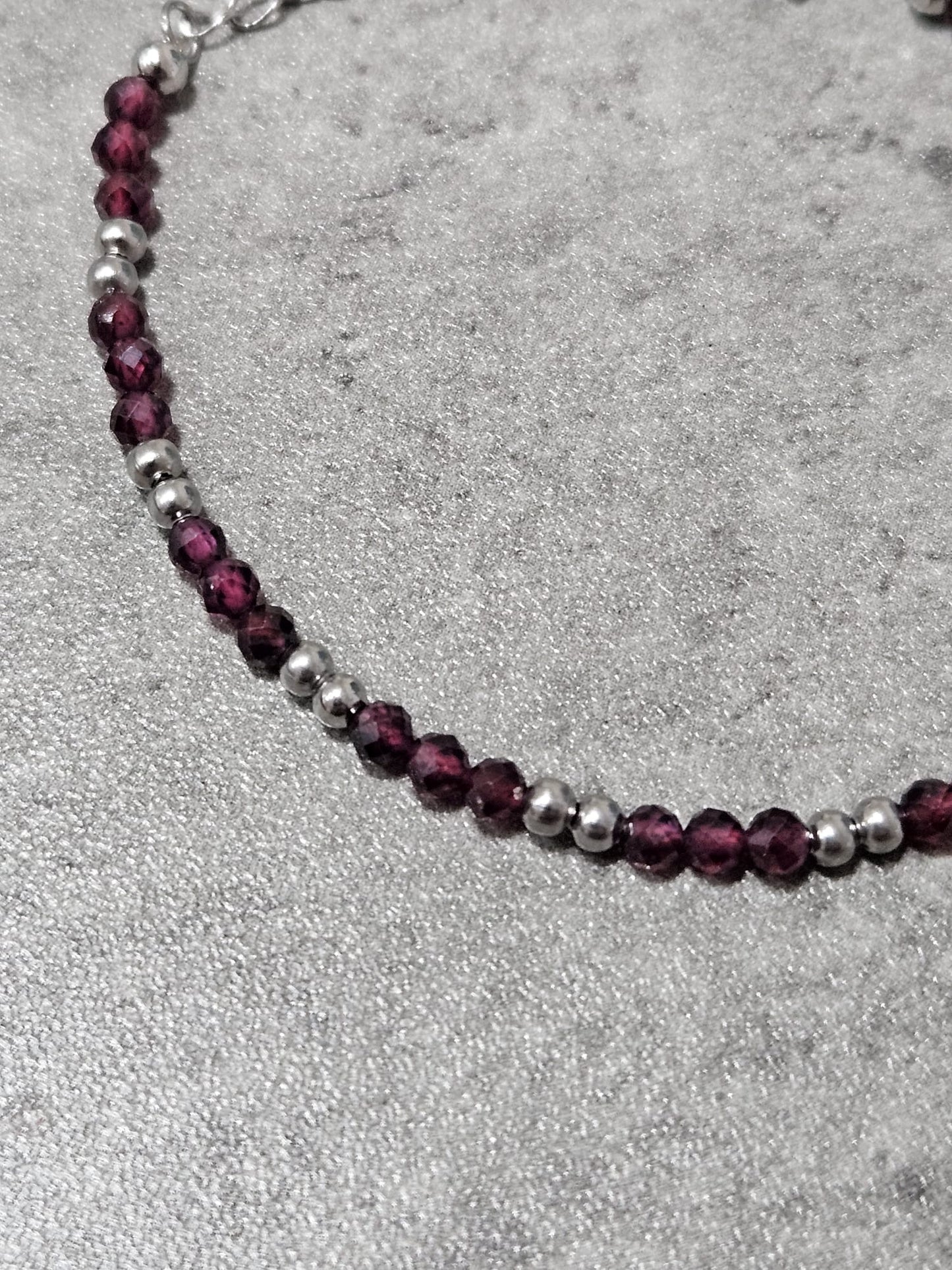 Bracelet Aurel - Grenat Rouge