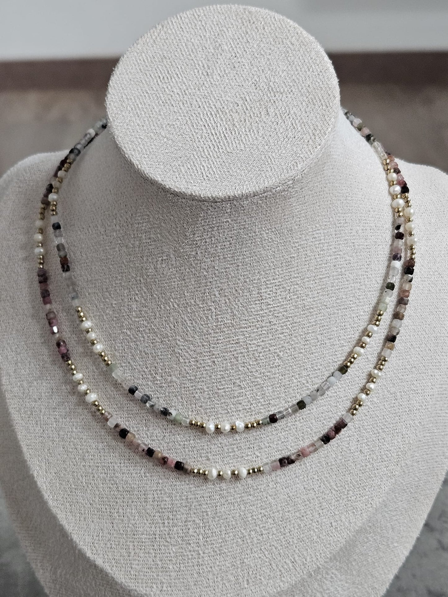Collier Lorina - Tourmaline ou Agate