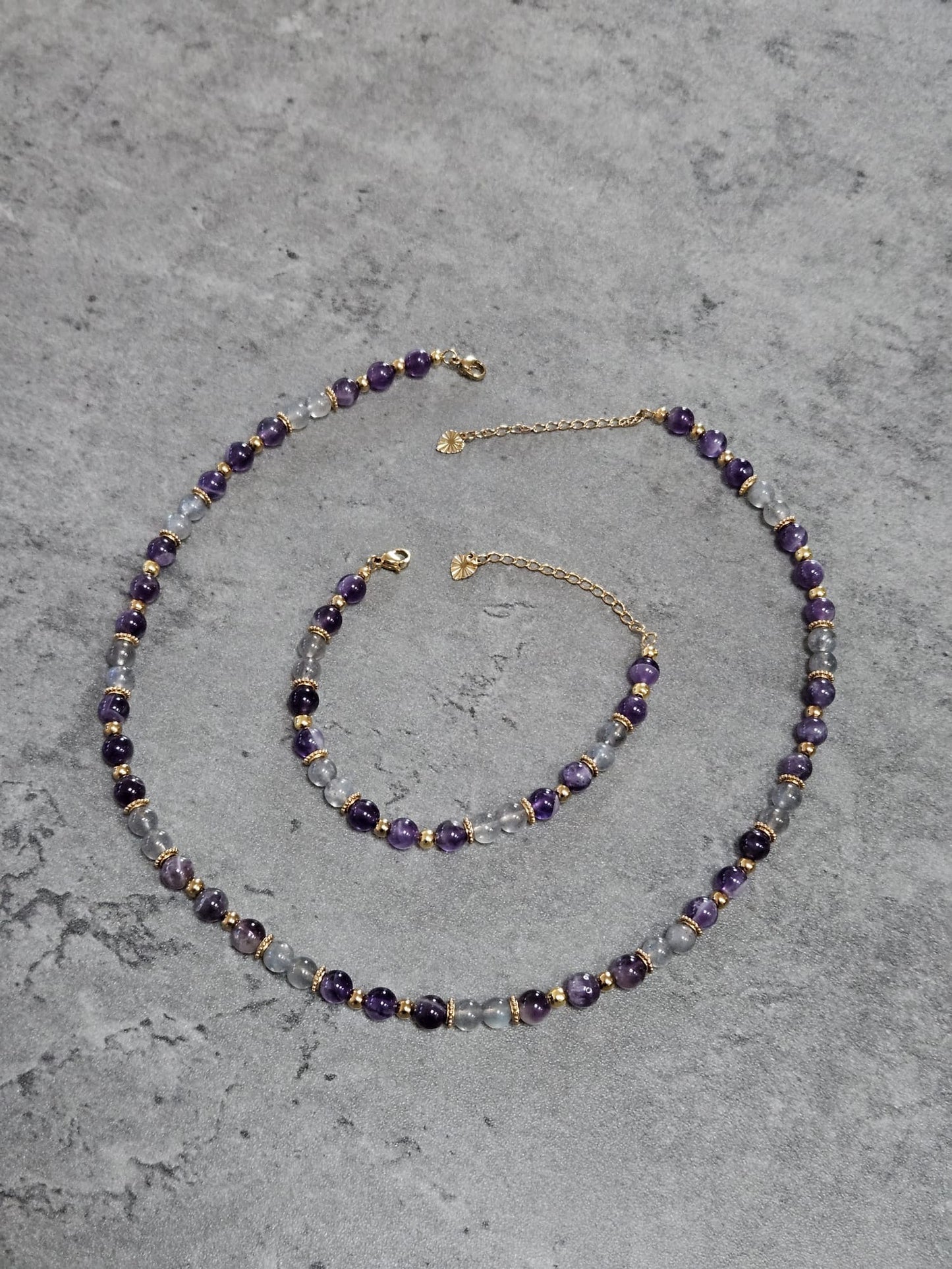 Parure Elena - Labradorite et Améthyste