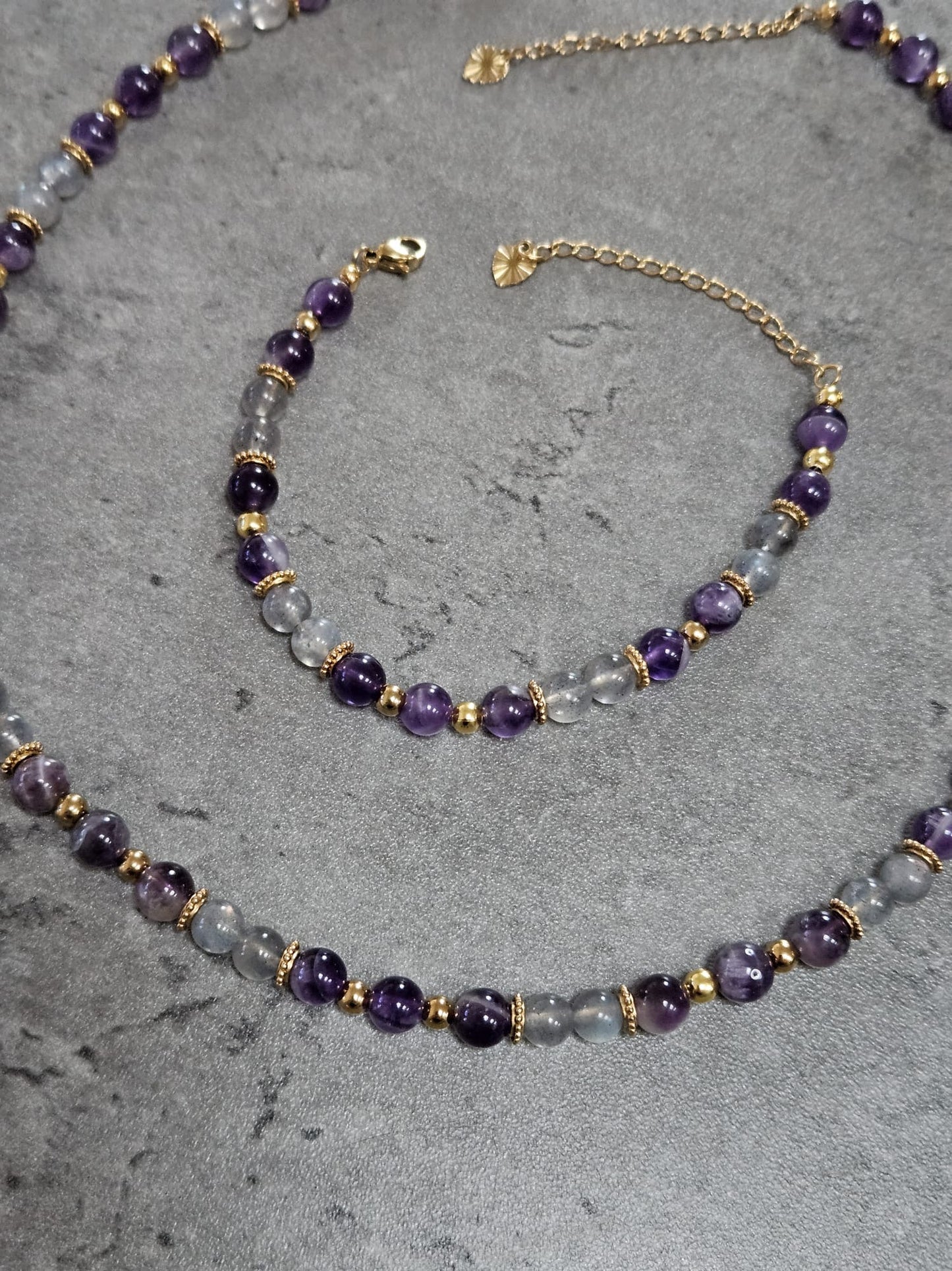 Parure Elena - Labradorite et Améthyste