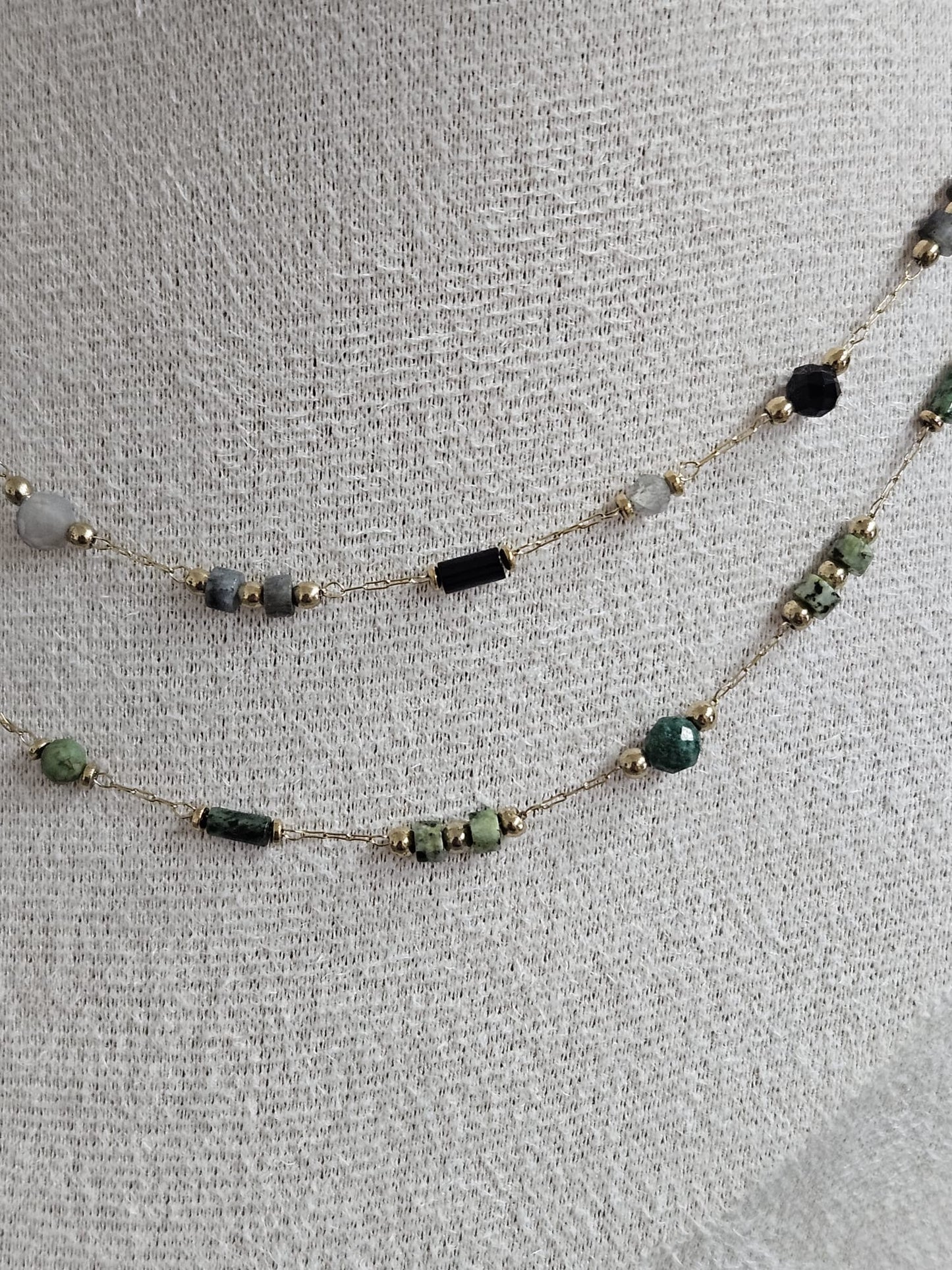 Collier Stella - Onyx ou Turquoise Africaine