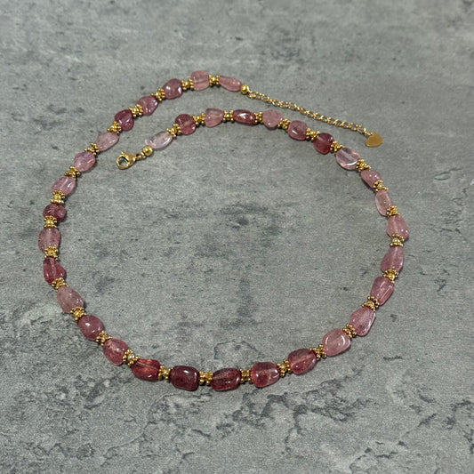 Collier Alysia - Quartz fraise