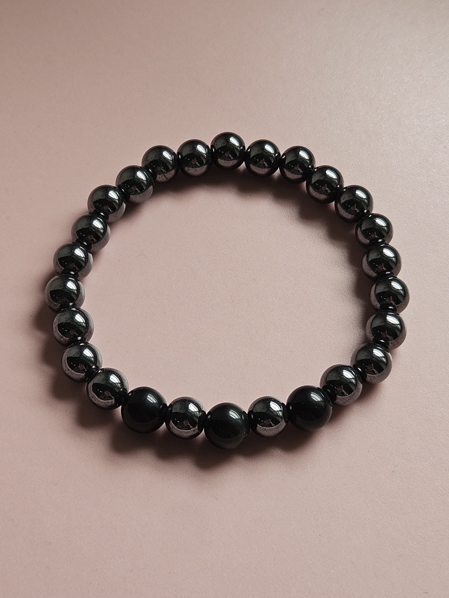 Bracelet Blake - Obsidienne et Hématite