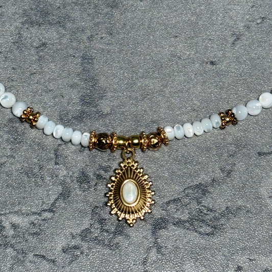 Collier Cléa - Nacre blanche