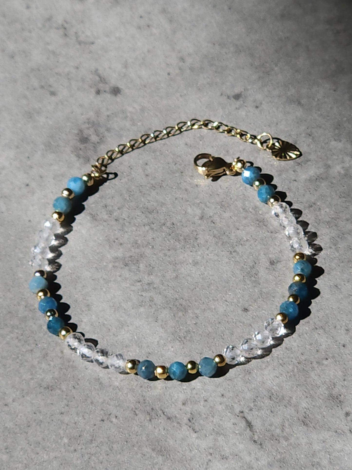 Bracelet Lysia - Cristal de Roche et Apatite