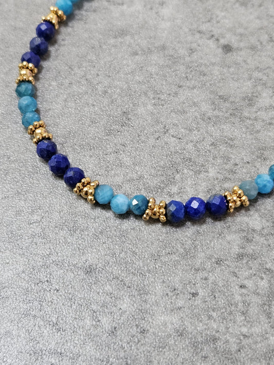 Bracelet Ava - Apatite et Lapis Lazuli