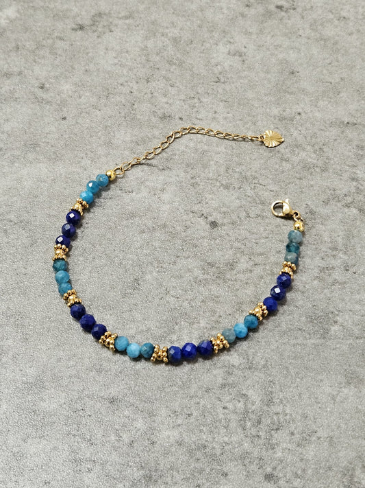 Bracelet Ava - Apatite et Lapis Lazuli
