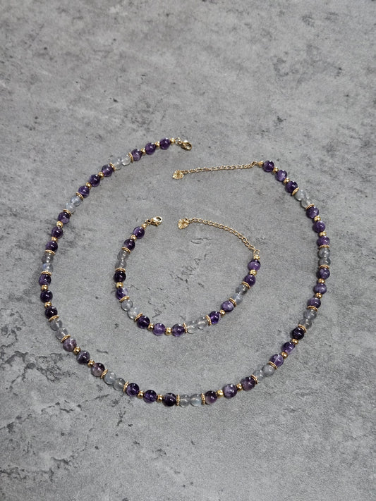 Parure Elena - Labradorite et Améthyste