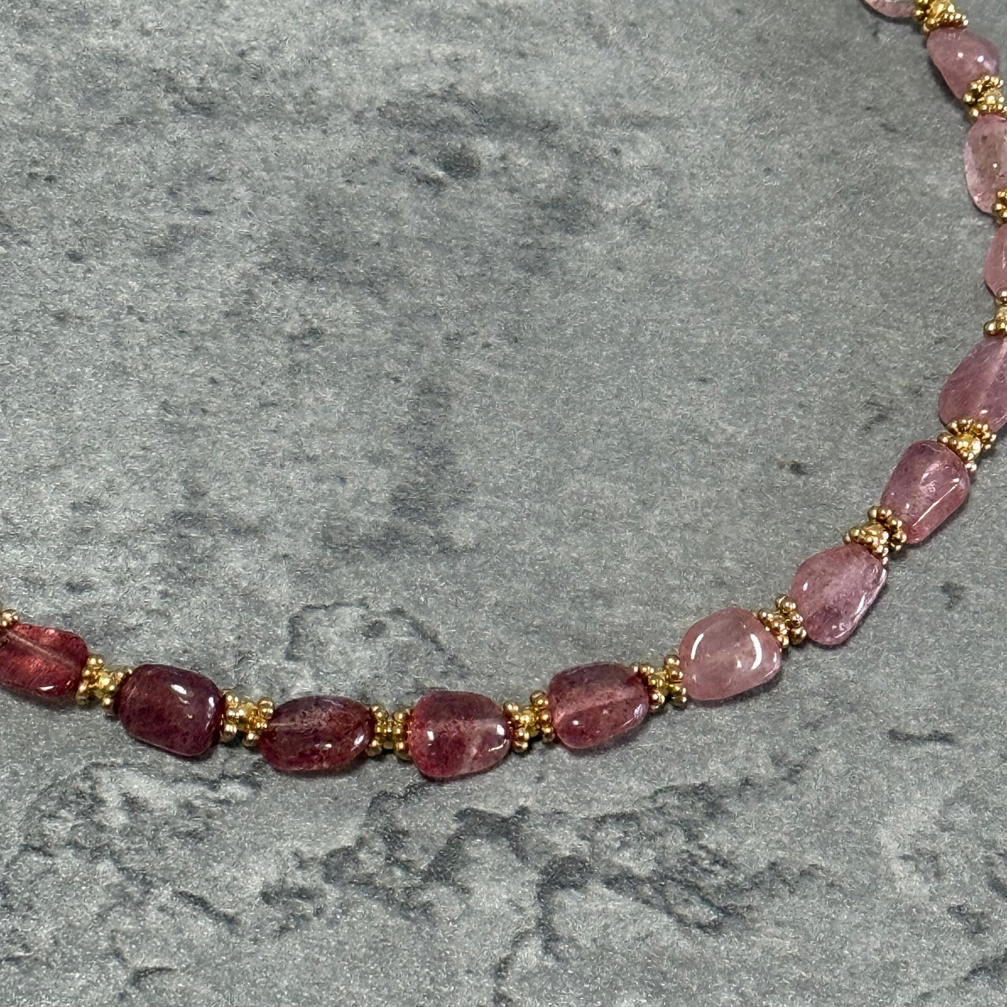 Collier Alysia - Quartz fraise