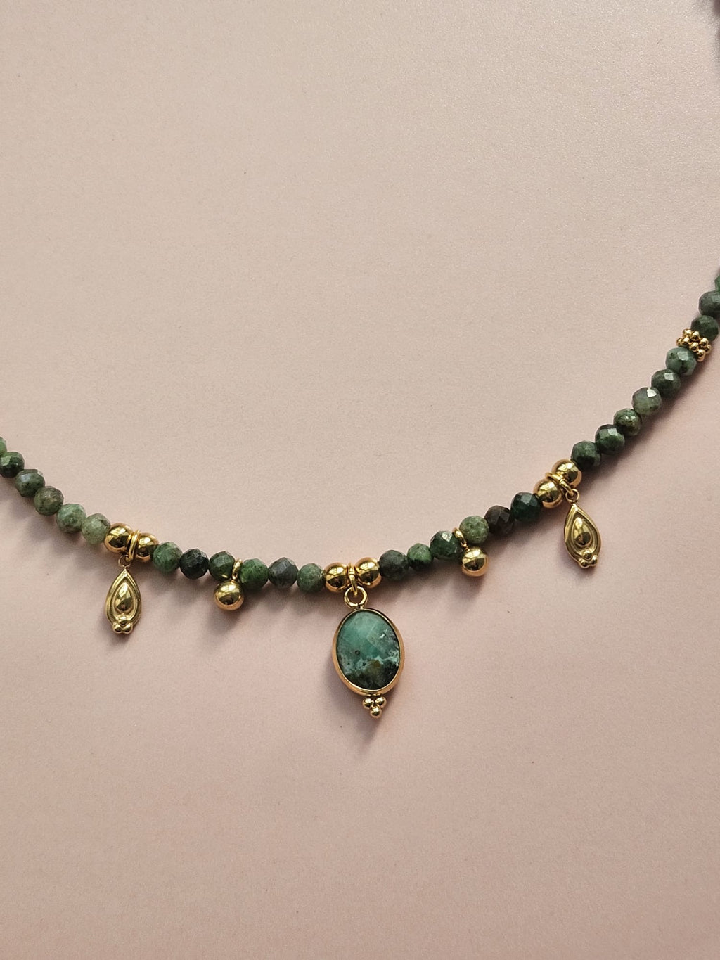 Collier Valéria - Grenat Tsavorite