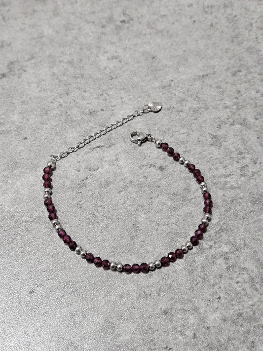 Bracelet Aurel - Grenat Rouge