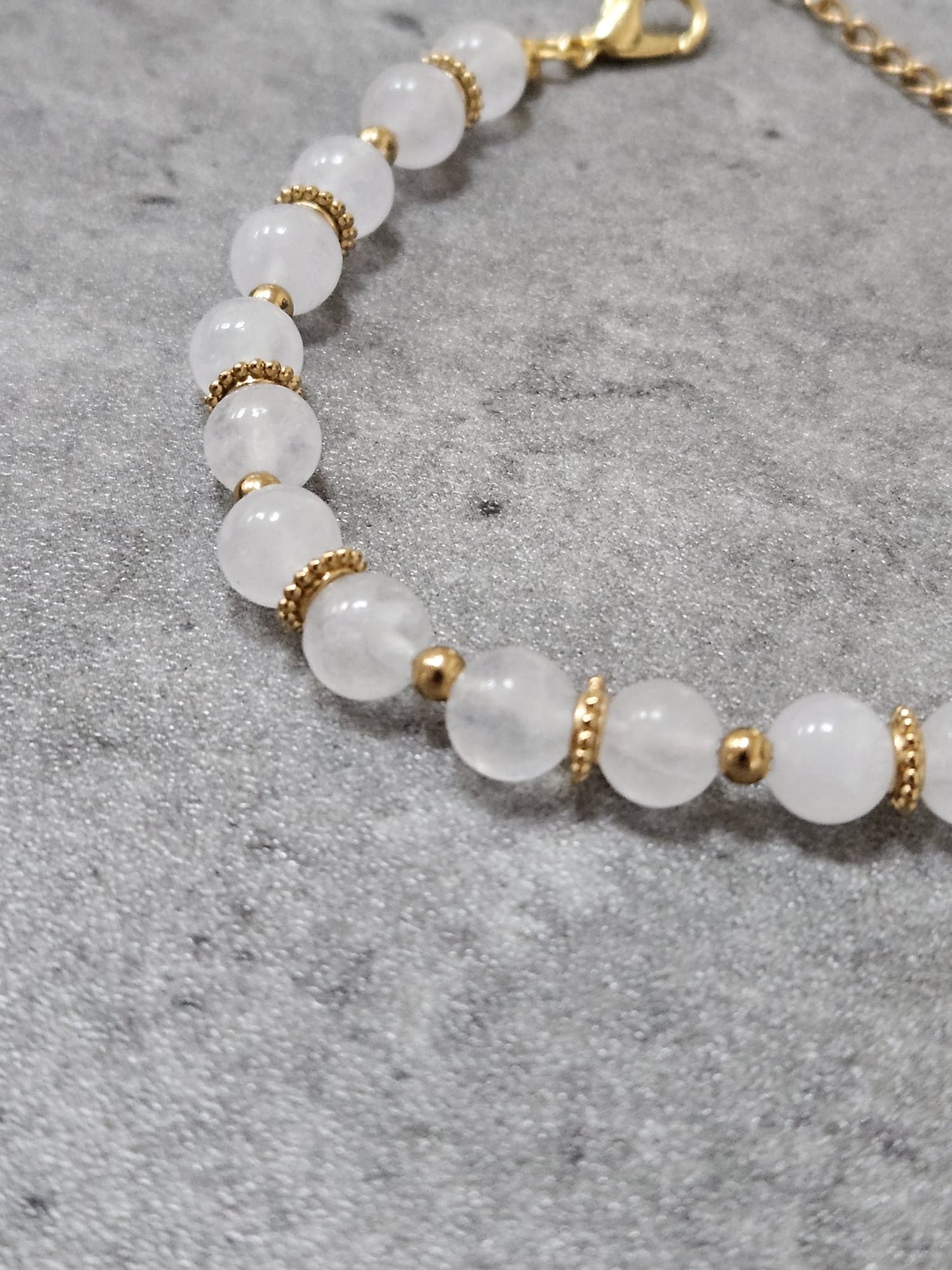 Bracelet Théa - Jade Blanc