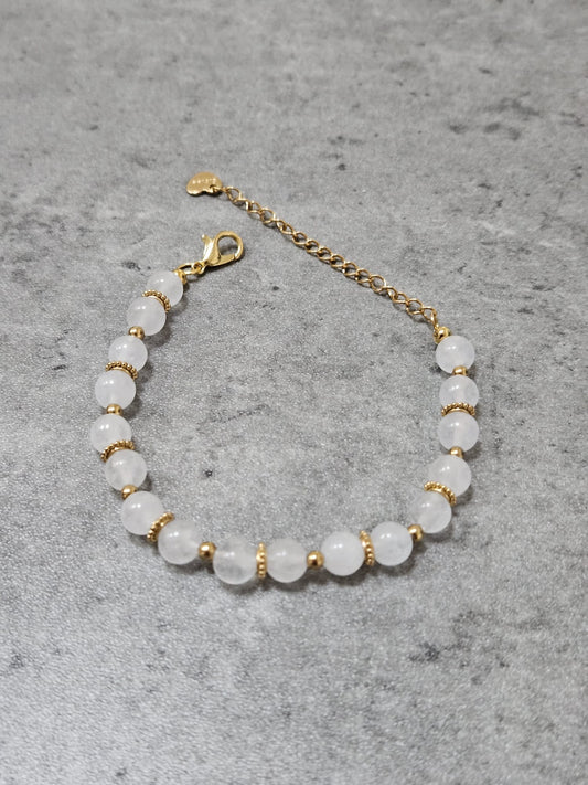 Bracelet Théa - Jade Blanc