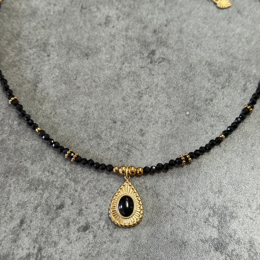 Collier Anaëlle - Spinelle Noire