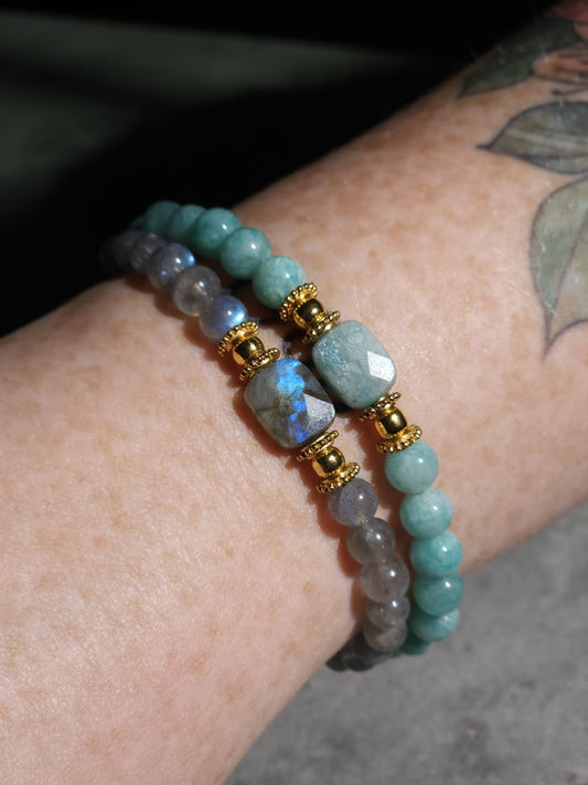 Bracelet Nola - Amazonite ou Labradonite