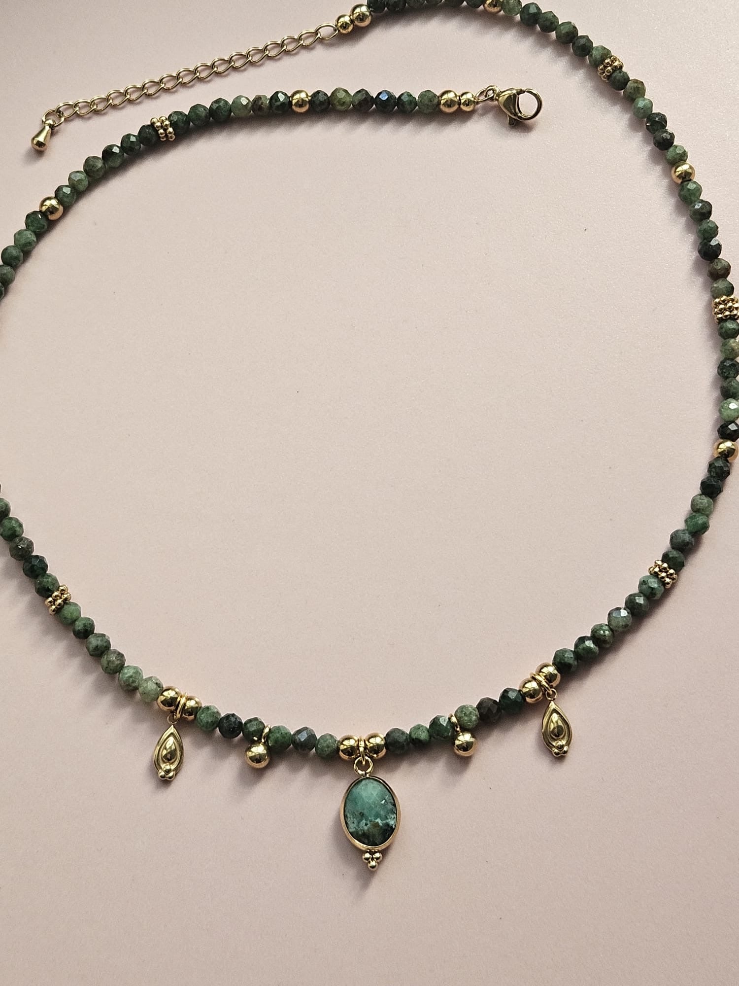 Collier Valéria - Grenat Tsavorite