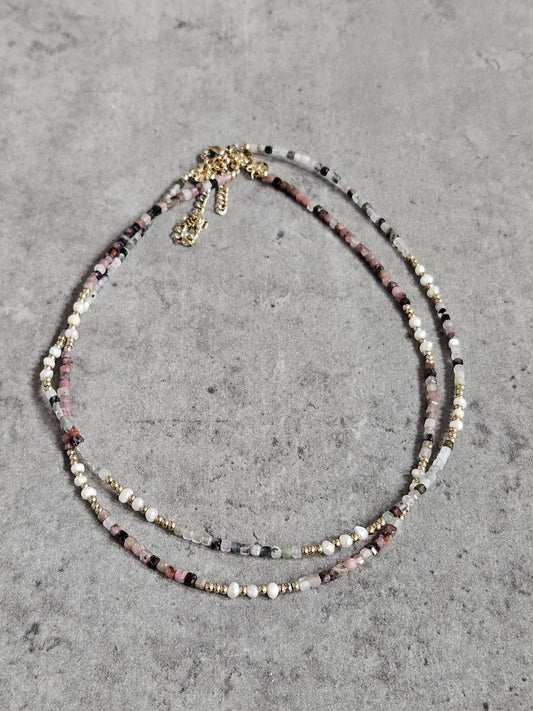 Collier Lorina - Tourmaline ou Agate