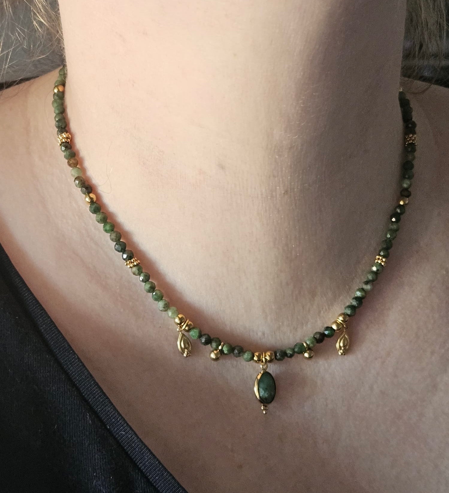 Collier Valéria - Grenat Tsavorite