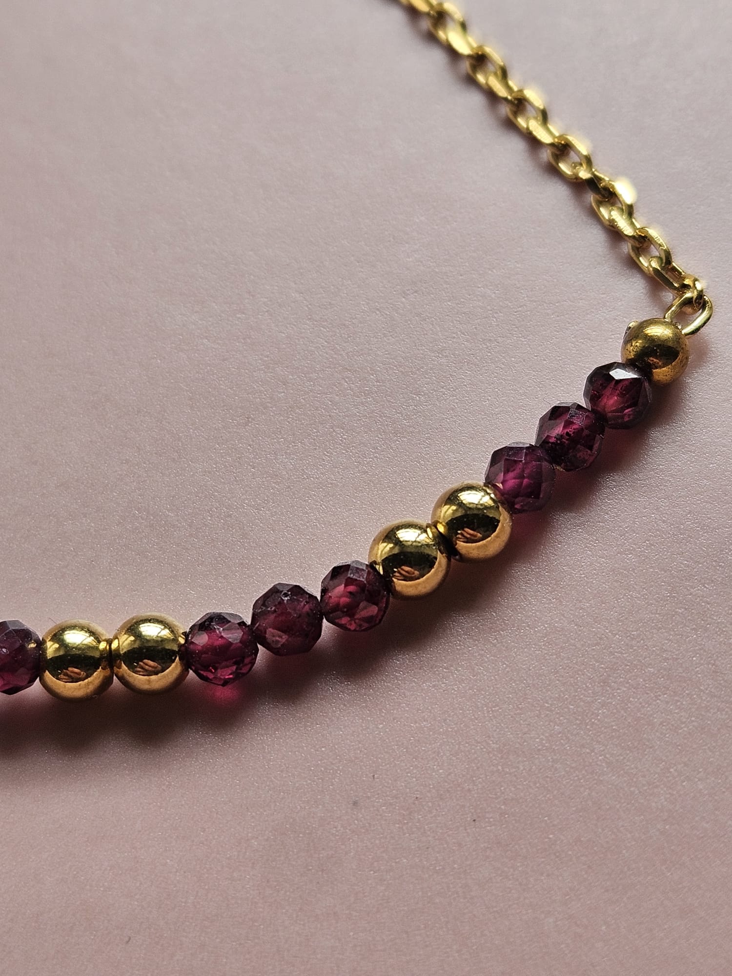 Parure en Grenat Rouge