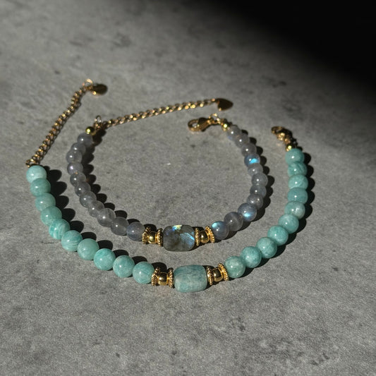 Bracelet Nola - Amazonite ou Labradorite