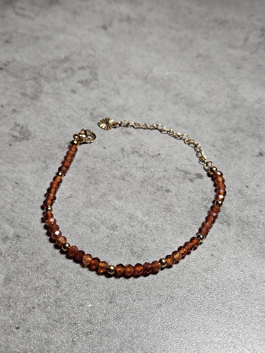 Bracelet Grenat Orange